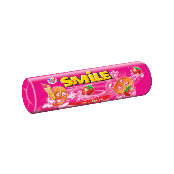 SMILE BISCUIT STRAWBERRY CREAM 190G